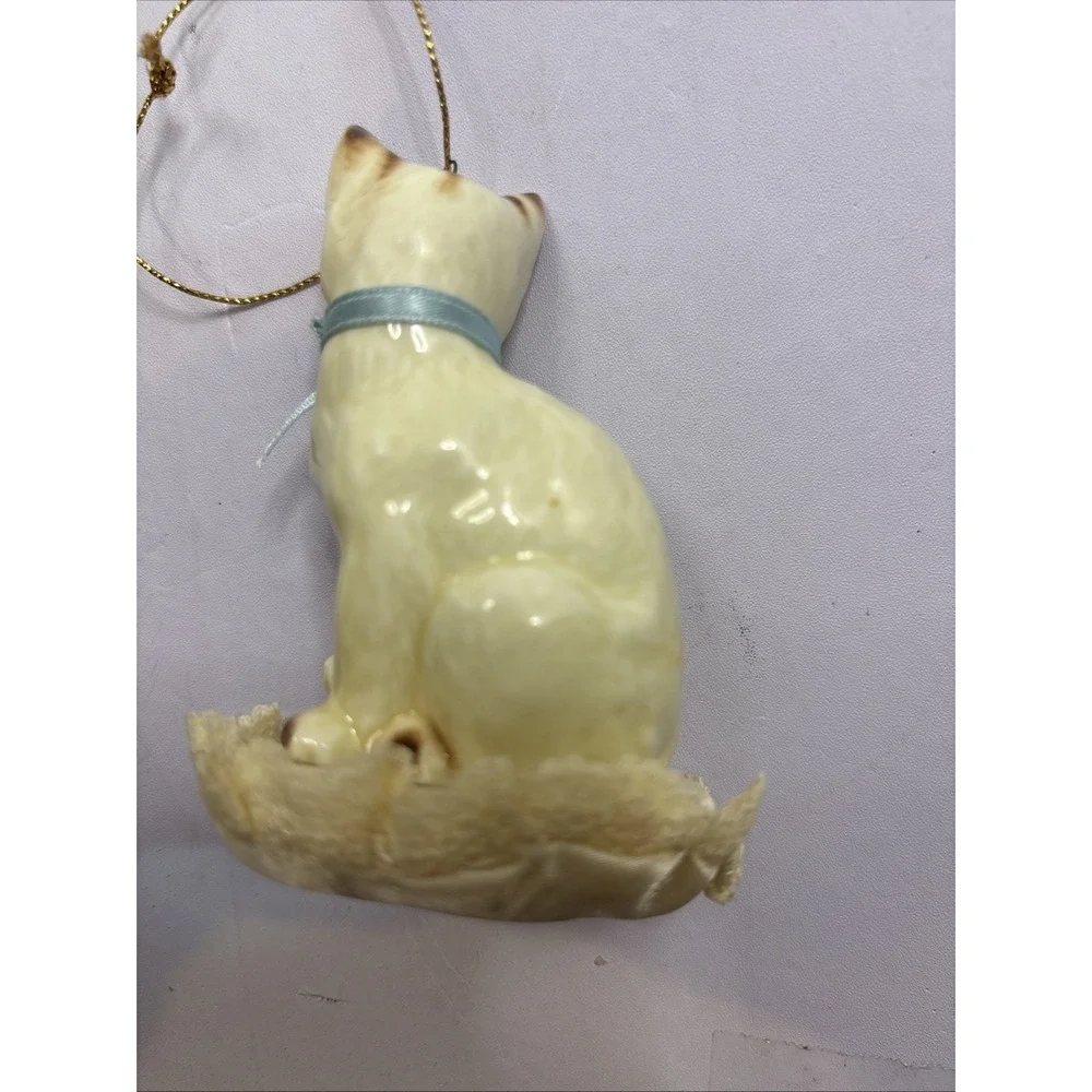 New Set of 2 Vintage Kurt S Adler  Kitty Cat Christmas Ornaments 3.5